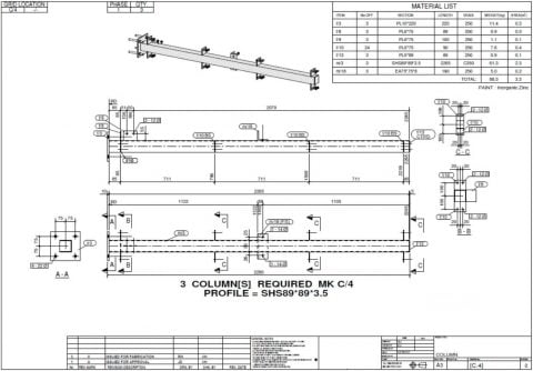 Steel Shop Drawings for Large Storage Facility Warehouse Structure ...